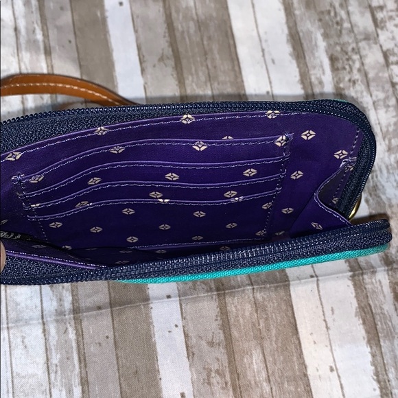 Fossil wristlet coated canvas blue multicolored - Picture 4 of 6